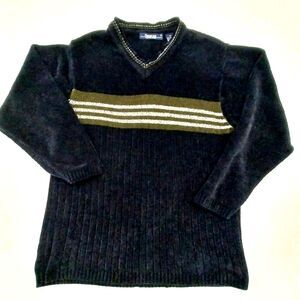Vintage Reservoir Sweater Large Dark Blue 100% Acrylic SOFT #C031
